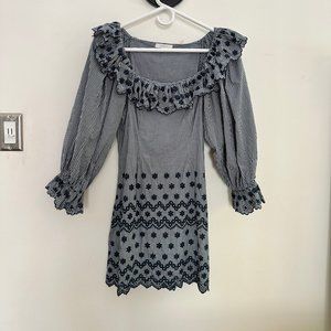 DOEN FRANIQUE DRESS AZURE PARIS GINGHAM XS